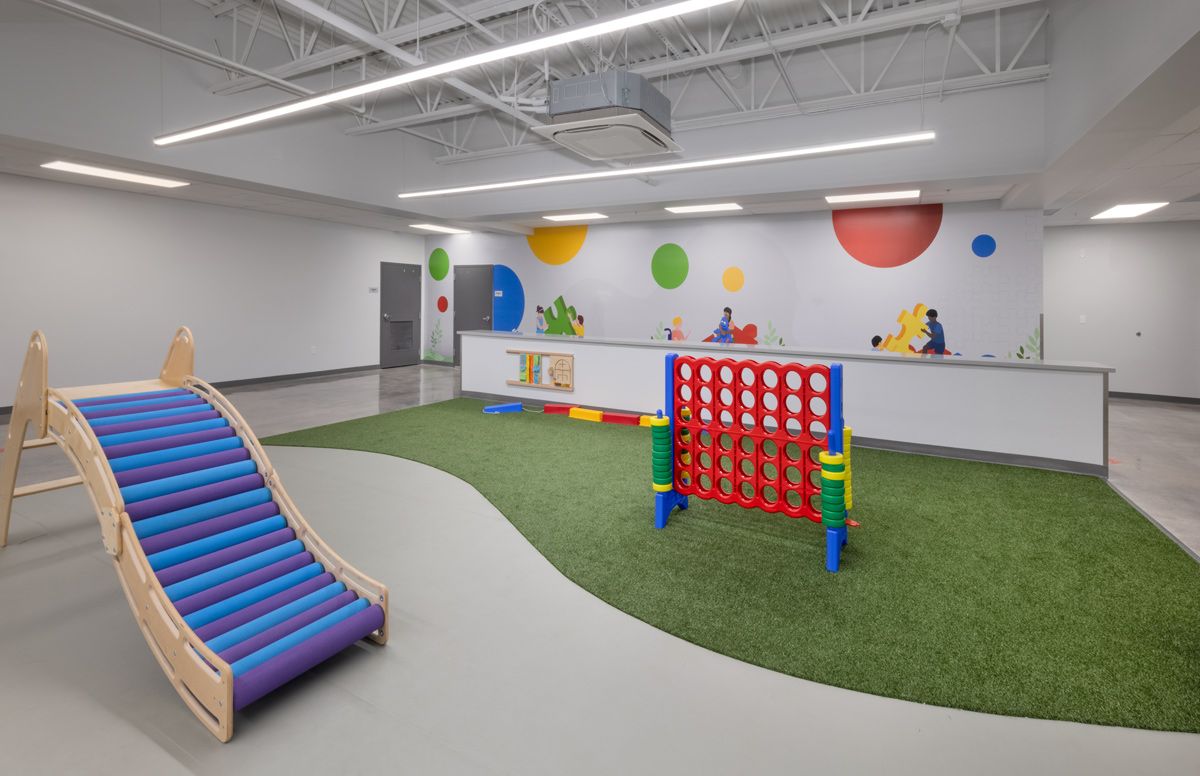 Interior design view of the South Florida Autism Charter School  in Miami FL. 